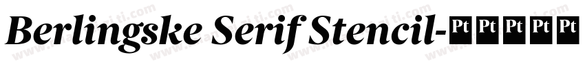 Berlingske Serif Stencil字体转换